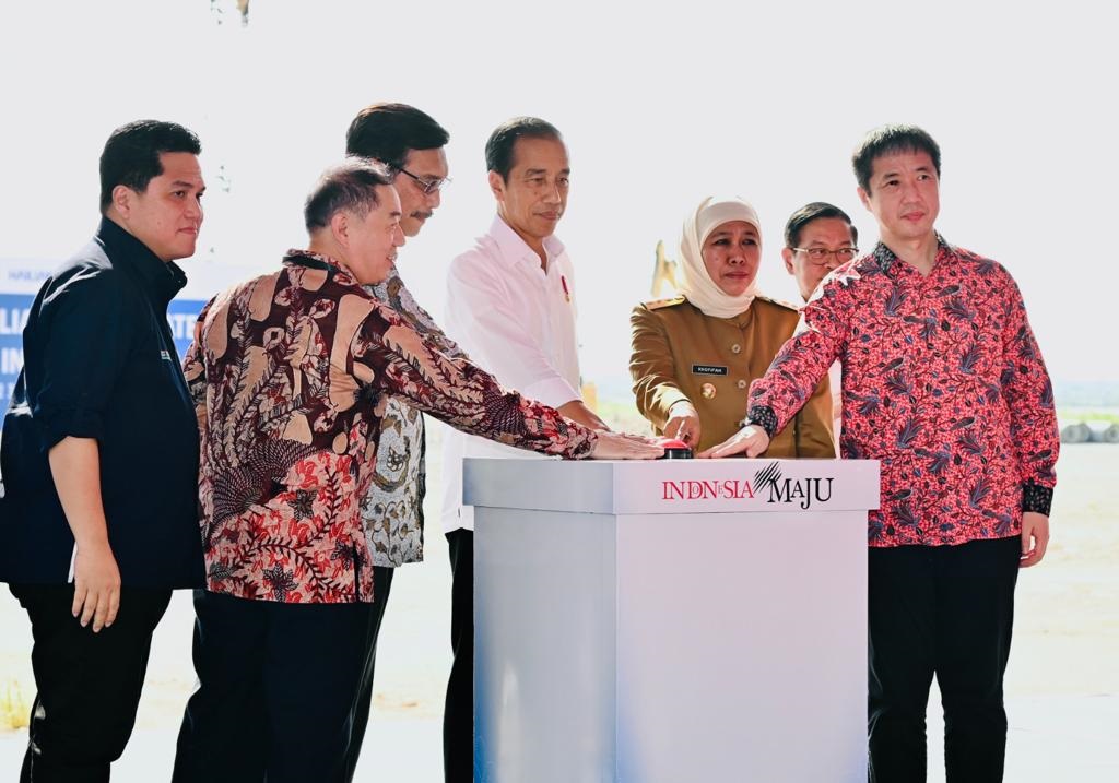 Jokowi, 중국의 최대 동박 제조 업체 하일리앙 기공식 시행